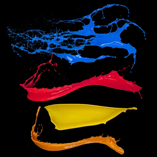 Şerit şeklinde renkli sıçraması — Stok fotoğraf