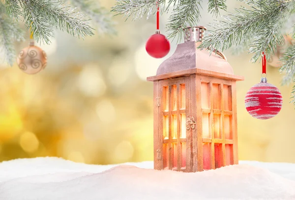 Fondo de Navidad con muñeco de nieve — Foto de Stock