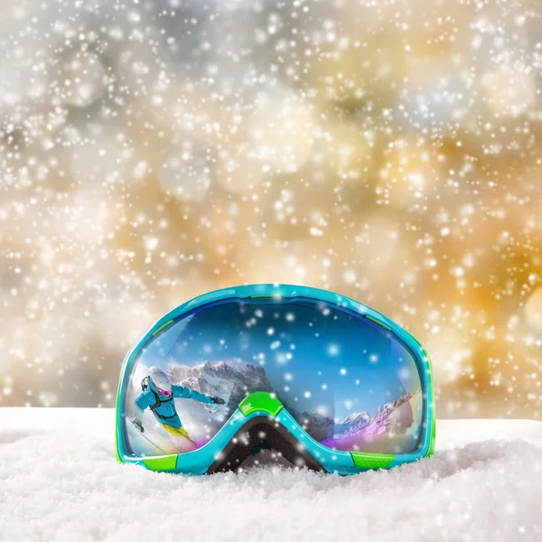 Bunte Skibrille — Stockfoto