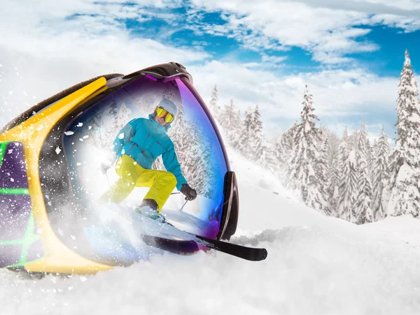 Colorful ski glasses — Stock Photo, Image