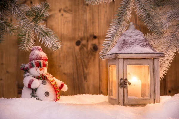 Abstracte Kerstmis achtergrond met lantaarn — Stockfoto