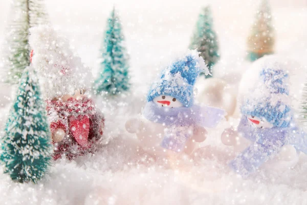 Fondo de Navidad con muñeco de nieve — Foto de Stock