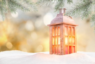 Noel arka plan ile fener