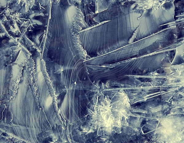 Patroon van het ijs oppervlak. — Stockfoto