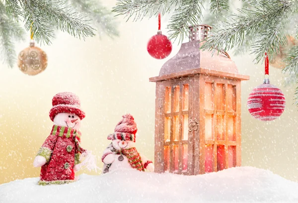 Αφηρημένα φόντο Χριστούγεννα με λαμπρό antern — Φωτογραφία Αρχείου
