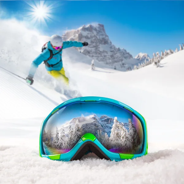Renkli Kayak gözlüğü — Stok fotoğraf