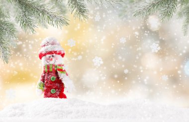 Kardan adamla Noel arkaplanı