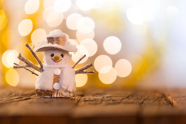 Weihnachten Hintergrund mit Schneemann — Stockfoto