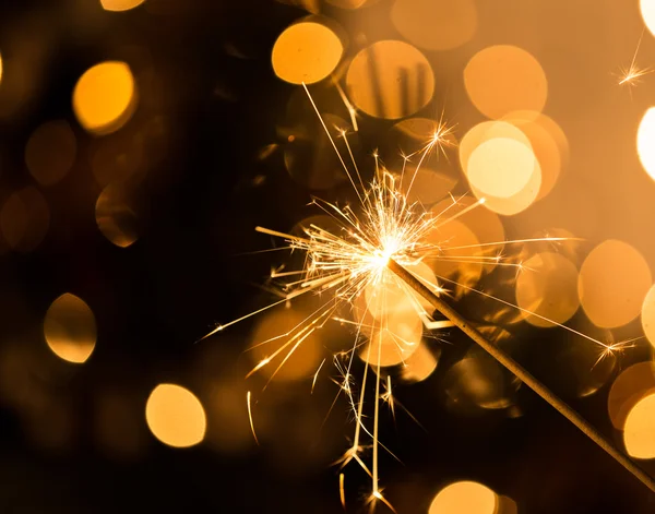 Colorful sparkler, close-up. — Stock Photo, Image