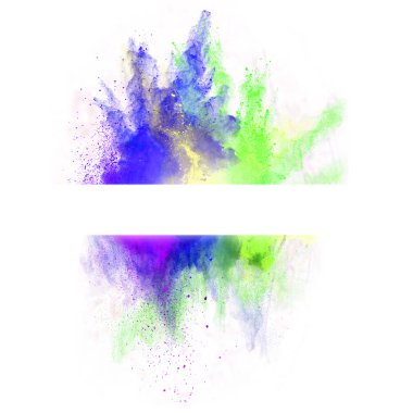 Siyah arkaplanda renkli toz başlatıldı