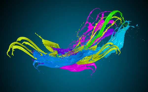 Colored splashes in stripe shape — Stock Photo, Image