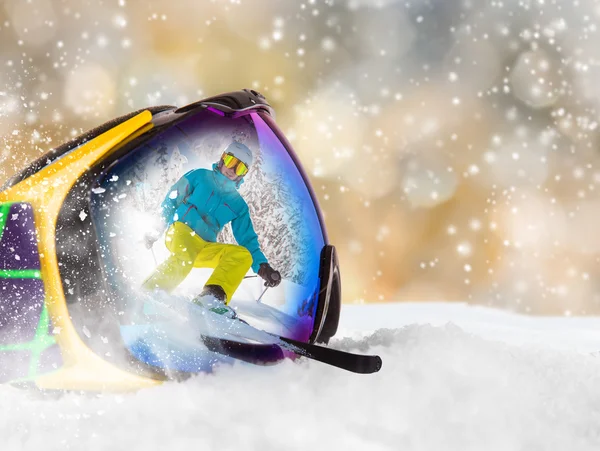 Óculos de esqui coloridos — Fotografia de Stock