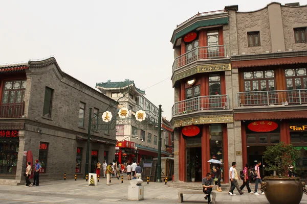 Famoso Dazhalan Shopping Walking Street en Beijing — Foto de Stock