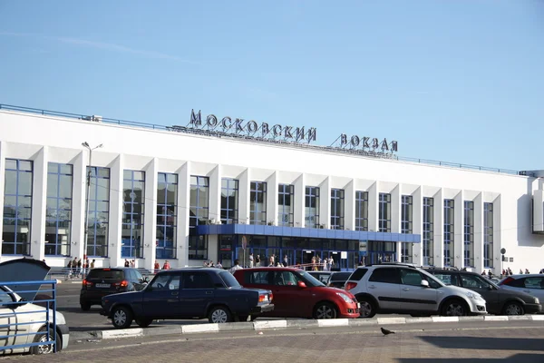 Carros na Estação Ferroviária de Nizhny Novgorod — Fotografia de Stock