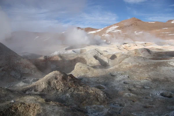 Sulphuric acid pools in Altiplano of Bolivia — Stock Photo, Image