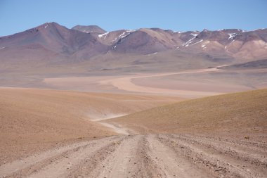 Empty road in Atacama Desert in Bolivia