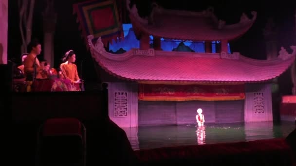 Ha Noi Teatro delle marionette dell'acqua — Video Stock