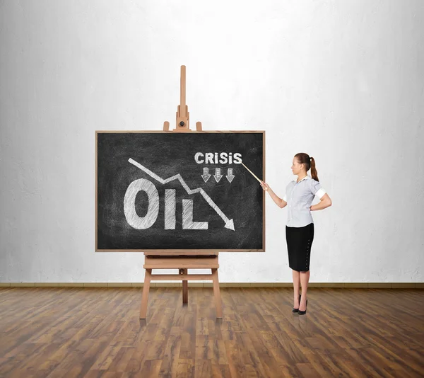 Carta de crisis del petróleo — Foto de Stock