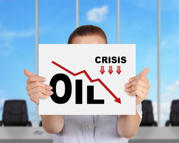 Carta de crisis del petróleo — Foto de Stock