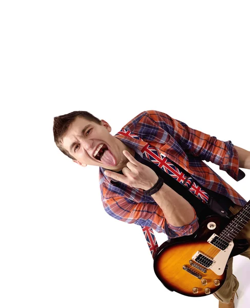 Expressive rock musician — Stock Photo, Image