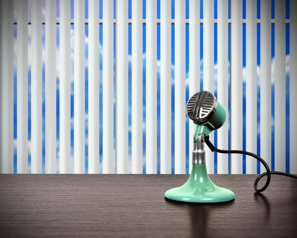 Old vintage microphone — Stock Photo, Image