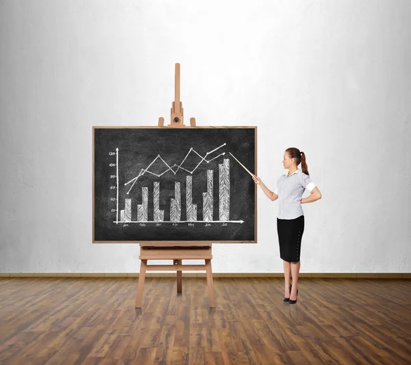 Drawing business chart — Stock Photo, Image