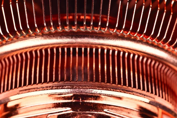 Copper cpu cooler — Stock Photo, Image