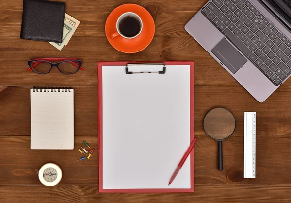 Clipboard with Blank Paper — Stock Photo, Image