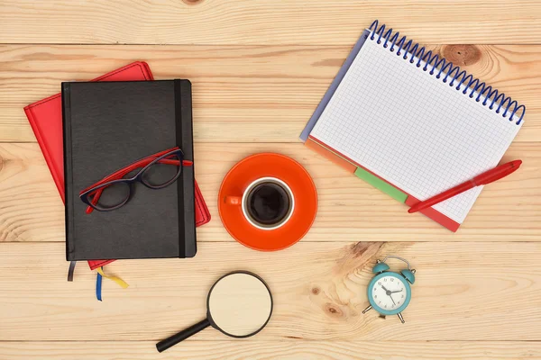 Coffee cup and business object — Stock Photo, Image