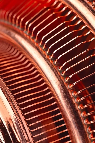 Chłodnica powietrza z miedzi procesora — Zdjęcie stockowe