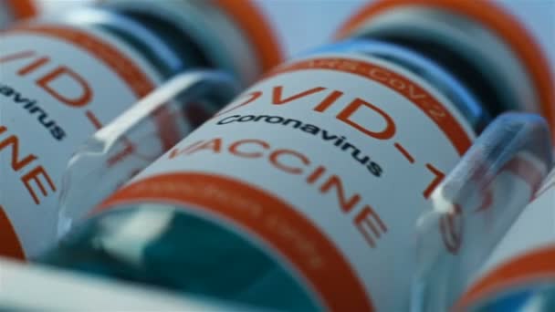 Coronavirus Aşısı Laç Üretim Hattı Taşınıyor Laç Corona Virüs Enfeksiyonu — Stok video