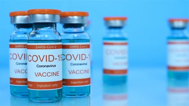 Coronavirus Covid Attrezzature Produzione Vaccini Presso Industria Medica Della Farmacia — Video Stock