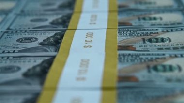 Bir Dolarlık banknotlar bağlandı. İş, Finans ve Bankacılık Konsepti.