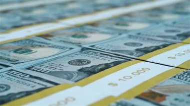 Yüz Amerikan Doları 'nın payları. İş, Banka ve Finans Konsepti.