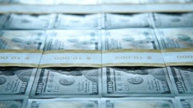 Yüz Amerikan Doları 'nın payları. Bankacılık ve Finans Konsepti. Kapat.