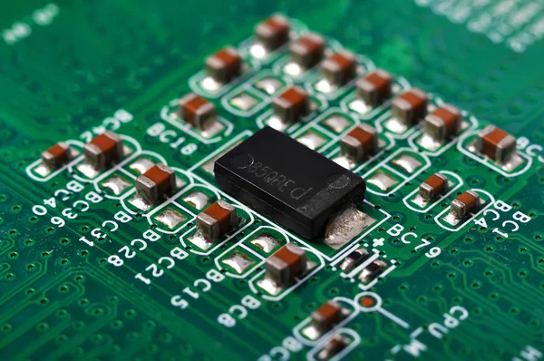 Microchips y circuito — Foto de Stock