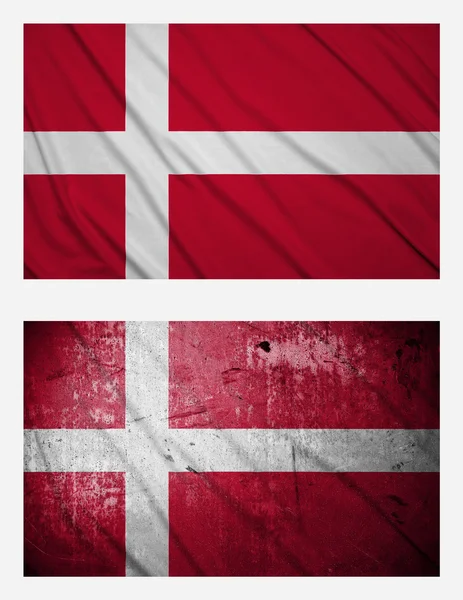 Vlajky z Dánska — Stock fotografie