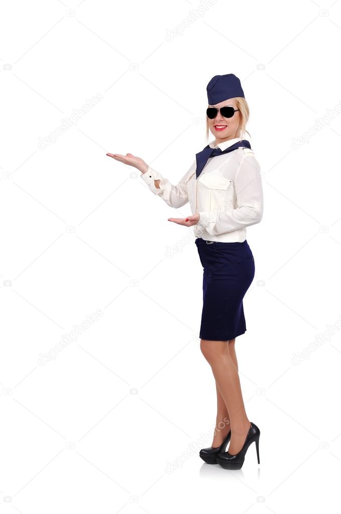 stewardess in uniform