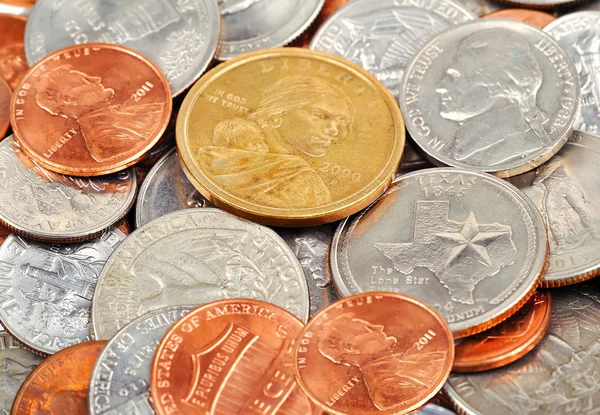 Dollar coins — Stock Photo, Image