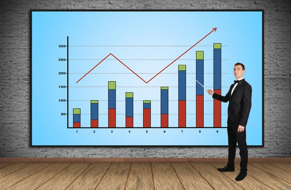 Plasma-Panel mit Diagramm — Stockfoto