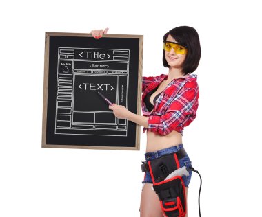 blackboard with website clipart