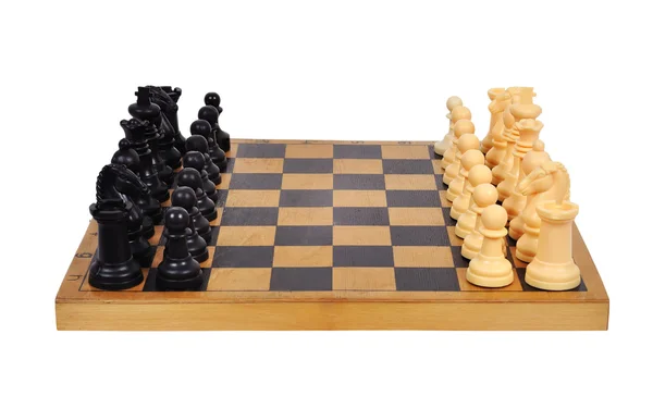 Quadro de xadrez com xadrez — Fotografia de Stock