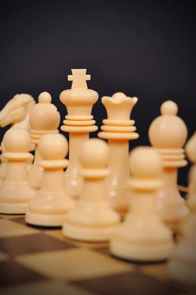 Vit schack figur — Stockfoto
