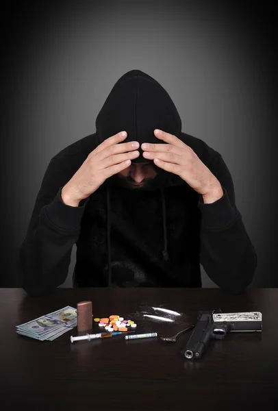 Addict in despair — Stock Photo, Image