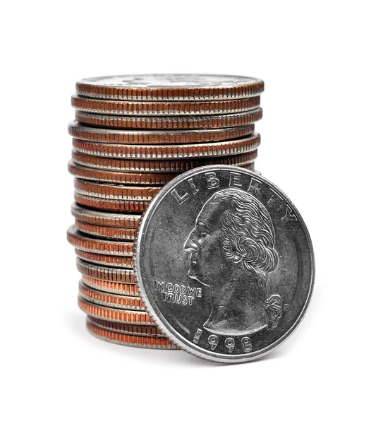 Silver coins — Stock Photo, Image