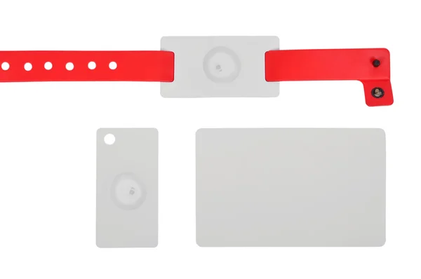 Id bracelet and cards — Stock Photo, Image