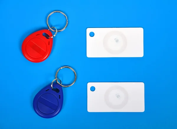 RFID cards and keychain — Stock Photo, Image