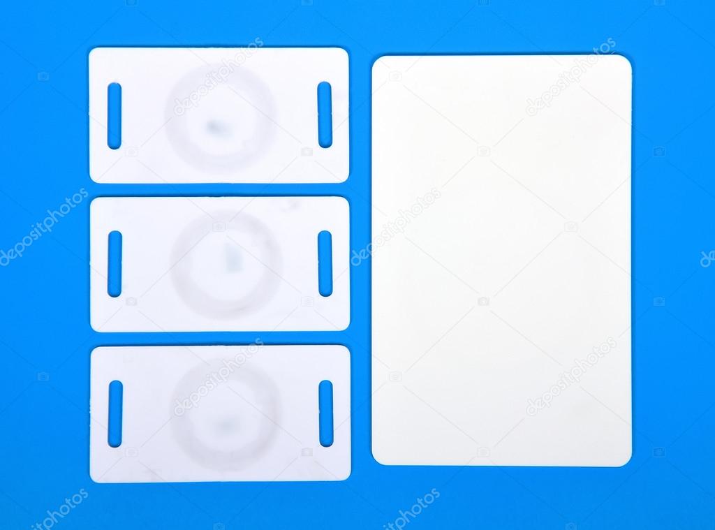 white RFID cards