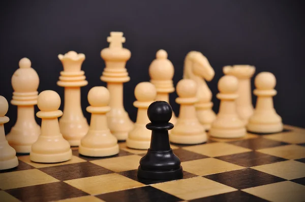 Bidak catur hitam — Stok Foto