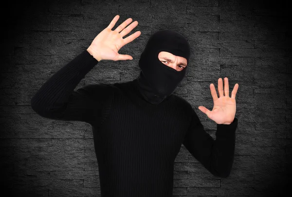 Frightened robber — Stock Photo, Image